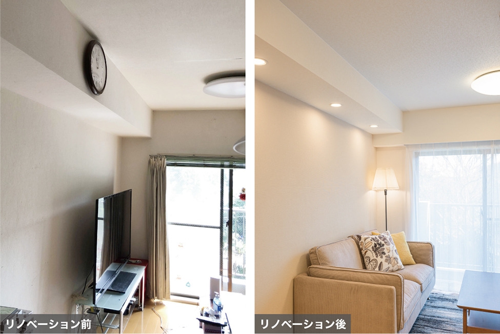 リノベーション前とリノベーション後を比較