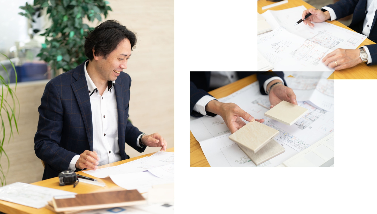 笑顔でインタビューに答える薄葉プランナー
